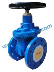 API/DIN cast iron rubber seat flange gate valve